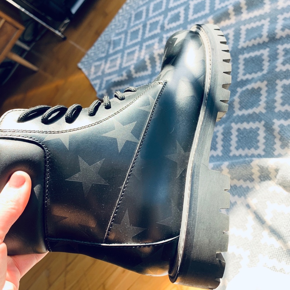 VALENTINO GARAVANI Star Pattern Combat Boots